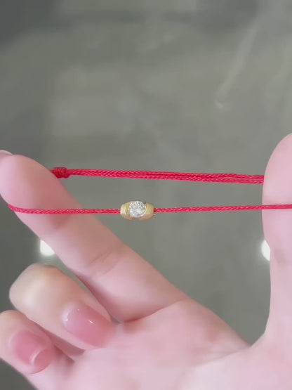 Minimalist Round-Cut Lab-Grown Diamond Beaded Bracelet in 18K Yellow Gold – APYB0049-Y video