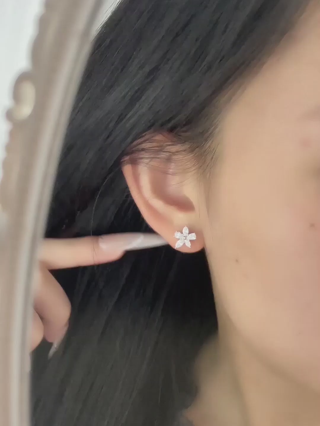1.11 ctw Mixed-Cut Lab-Grown Diamond Earrings in PT950 Platinum