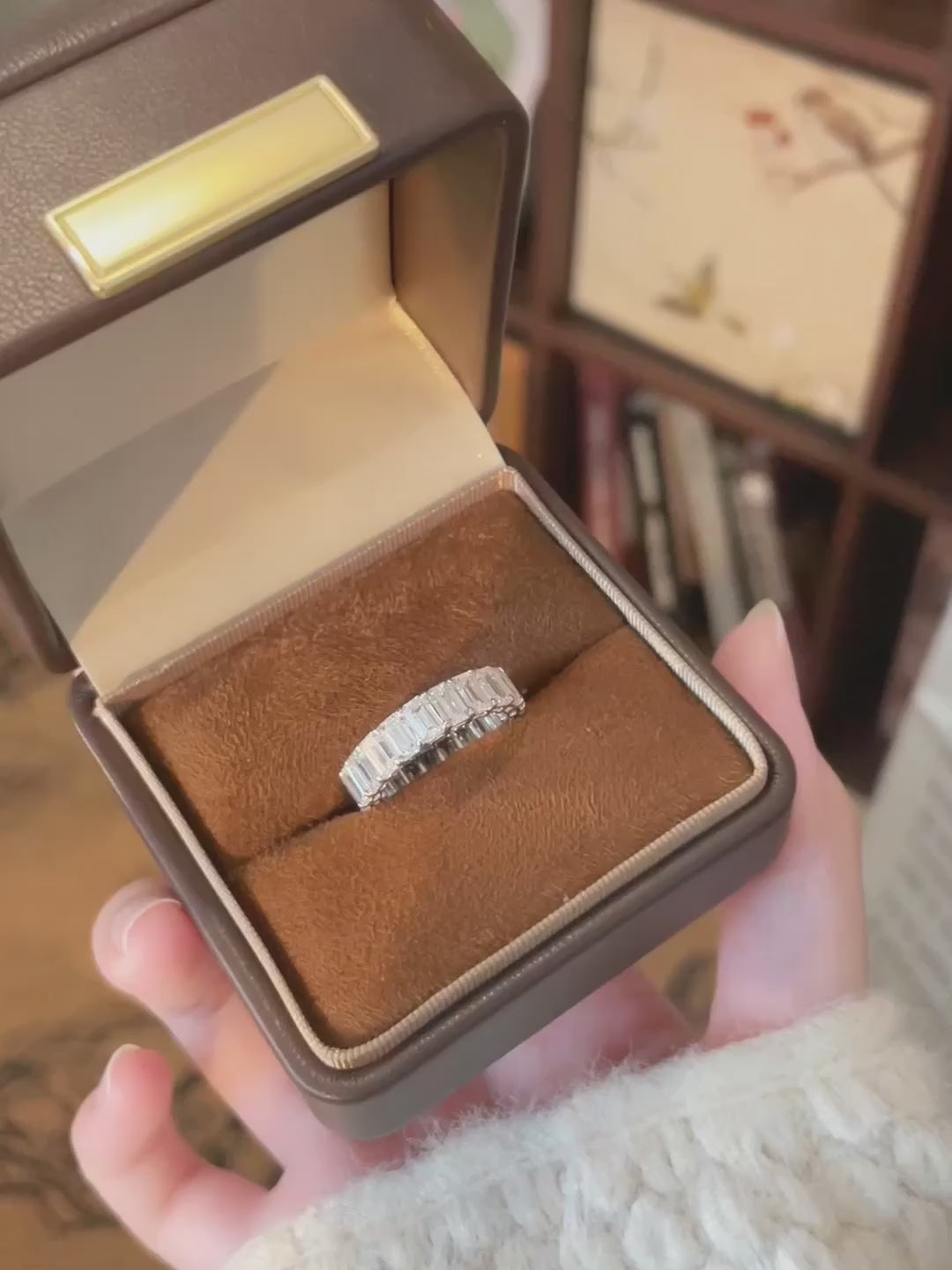 6.55 ctw Emerald-Cut Lab-Grown Diamond Band in 18K White Gold video