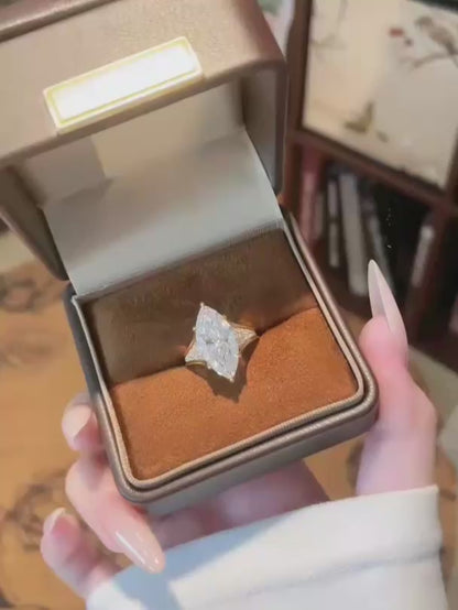 5.1 ct Vintage Marquise-Cut Lab-Grown Diamond Ring in 18K Yellow Gold – APYFR0420-Y video