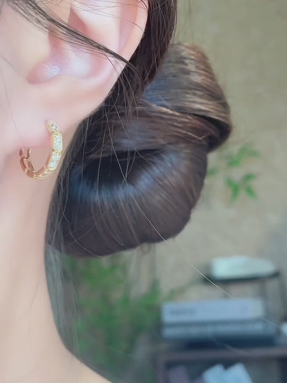0.34 ctw Round-Cut Lab-Grown Diamond Earrings in 18K Yellow Gold
