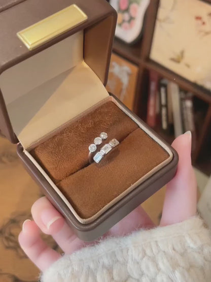 1.48 ctw Mixed-Cut Lab-Grown Diamond Open Ring in 18K White Gold video