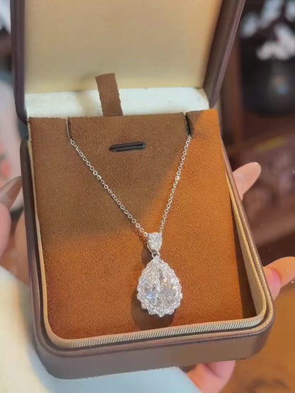 2.09 ct Pear-Cut Lab-Grown Diamond Pendant in 18K White Gold