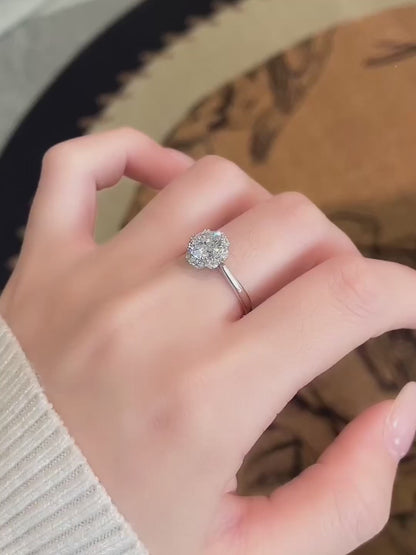 2.17 ct Celestial Four-Prong Round-Cut Lab-Grown Diamond Ring in PT950 Platinum – APYFR0288-PT video