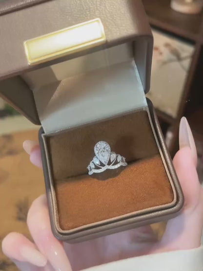 1.08 ct Crown Mixed-Cut Lab-Grown Diamond Ring in 18K White Gold video