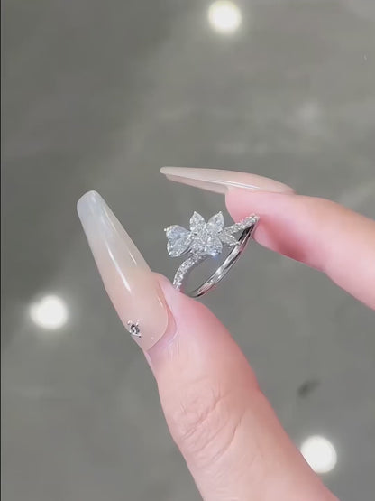 1.24 ctw Celestial Mixed-Cut Lab-Grown Diamond Ring in PT950 Platinum – APYFR0201-PT video