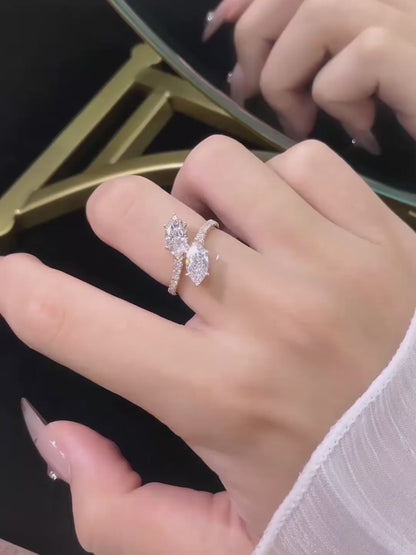 2.14 ctw Marquise-Cut Lab-Grown Diamond Ring in 18K Yellow Gold – APYFR0109-Y video