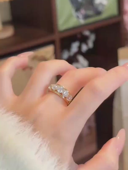 2.55 ctw Classic Round-Cut Lab-Grown Diamond Band in 18K Yellow Gold video
