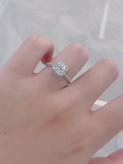 1.03 ct Celestial Four-Prong Princess-Cut Lab-Grown Diamond Ring in PT950 Platinum – APYFR0084-PT video