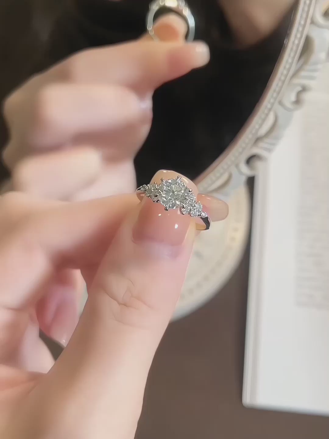 1.02 ct Celestial Six-Prong Round-Cut Lab-Grown Diamond Ring in PT950 Platinum – APYFR0261-PT video