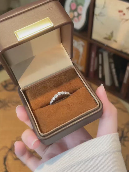 0.83 ctw Minimalist Round-Cut Lab-Grown Diamond Band in 18K White Gold video