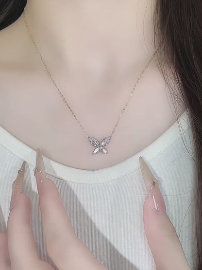 2.2 ctw Botanical Mixed-Cut Lab-Grown Diamond Necklace in 18K Yellow Gold video