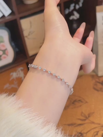 2.75 ctw Celestial Round-Cut Lab-Grown Diamond Bracelet in 18K White Gold