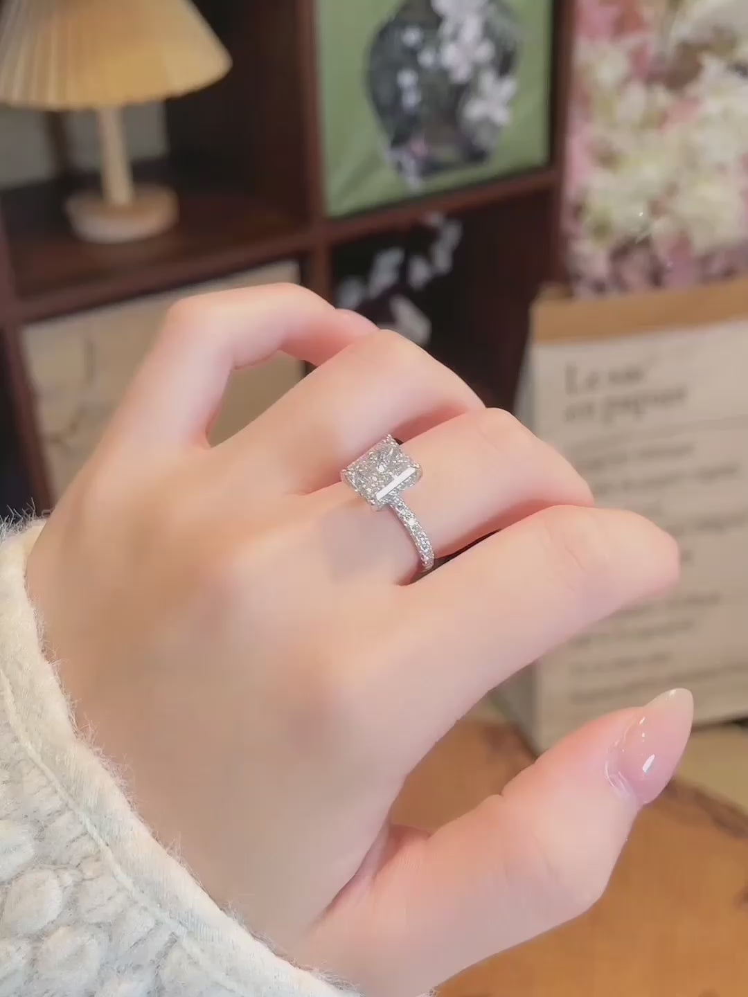 2.42 ct Classic Four-Prong Radiant-Cut Lab-Grown Diamond Ring in 18K White Gold video