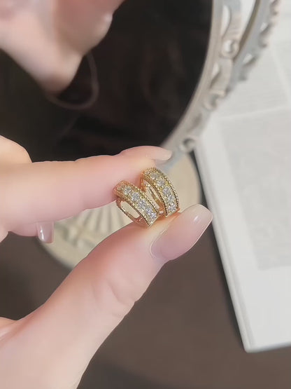 0.62 ctw Celestial Round-Cut Lab-Grown Diamond Earrings in 18K Yellow Gold