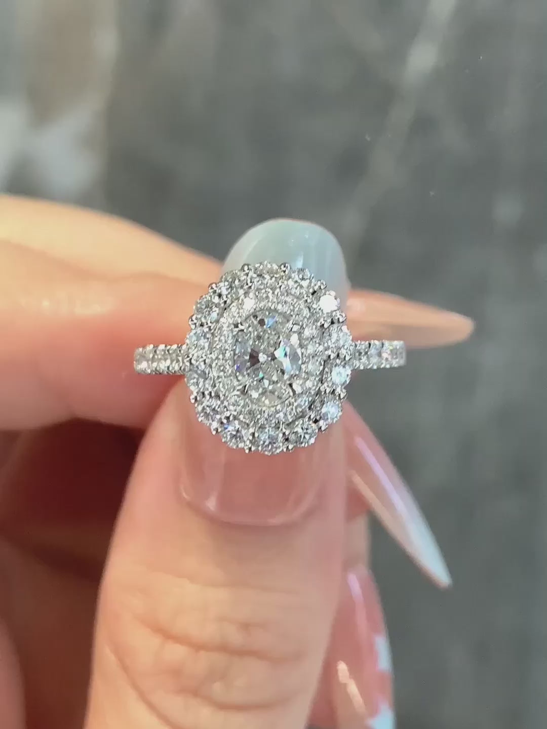 0.42 ct Vintage Four-Prong Oval-Cut Lab-Grown Diamond Ring in PT950 Platinum video