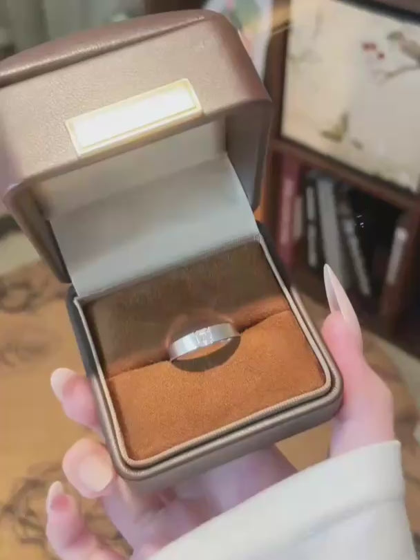 0.5 ct Minimalist Princess-Cut Lab-Grown Diamond Ring in 18K White Gold – APYMR0010-W video