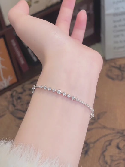 1.68 ctw Mixed-Cut Lab-Grown Diamond Bracelet in 18K White Gold