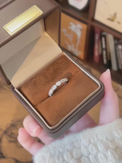 1.7 ctw Celestial Emerald-Cut Lab-Grown Diamond Band in 18K White Gold – APYFR0334-W video