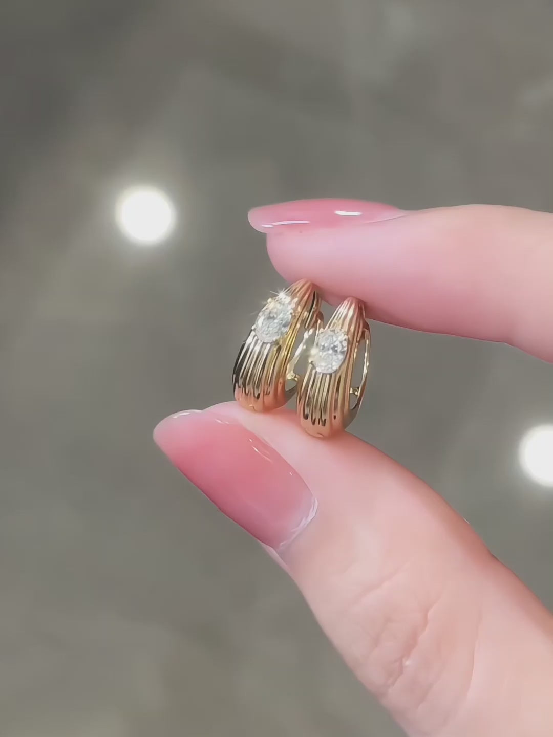 0.3 ctw Celestial Oval-Cut Lab-Grown Diamond Earrings in 18K Yellow Gold