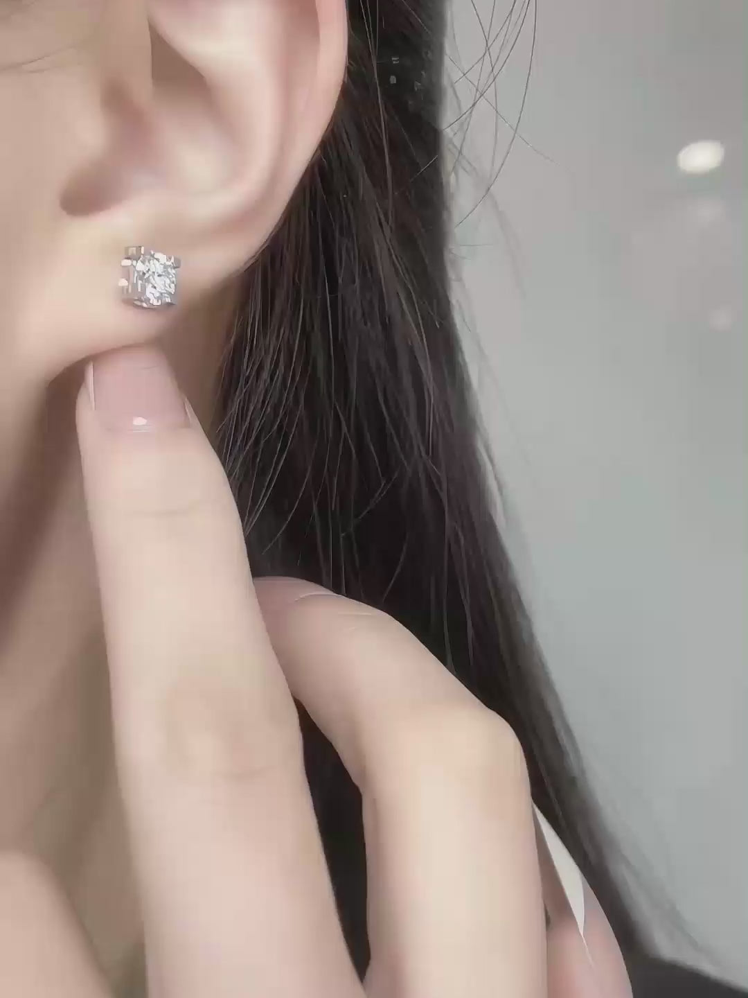 1.01 ctw Minimalist Four-Prong Round-Cut Lab-Grown Diamond Earrings in 18K White Gold