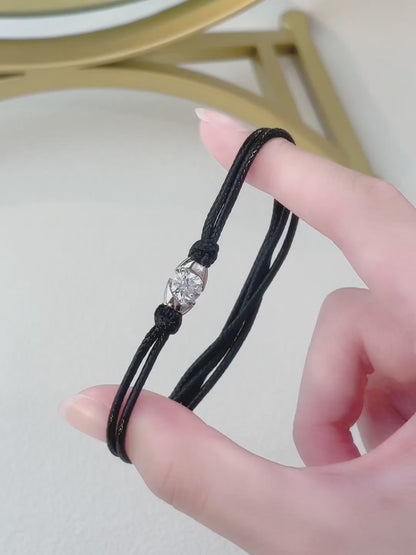 1.03 ctw Minimalist Oval-Cut Lab-Grown Diamond Beaded Bracelet in PT950 Platinum