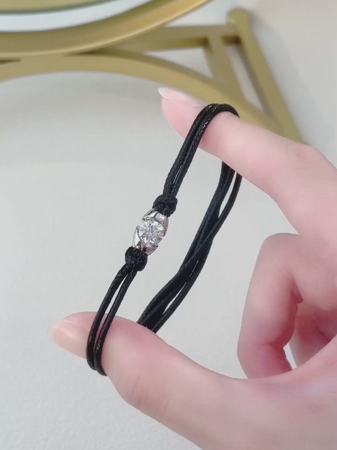 1.03 ctw Minimalist Oval-Cut Lab-Grown Diamond Beaded Bracelet in PT950 Platinum
