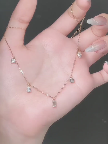 1.55 ctw Celestial Radiant-Cut Lab-Grown Diamond Necklace in 18K Yellow Gold video