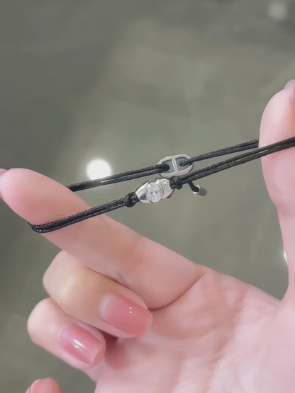 0.3 ctw Minimalist Oval-Cut Lab-Grown Diamond Beaded Bracelet in PT950 Platinum