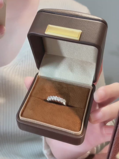 0.87 ctw Oval-Cut Lab-Grown Diamond Band in PT950 Platinum video