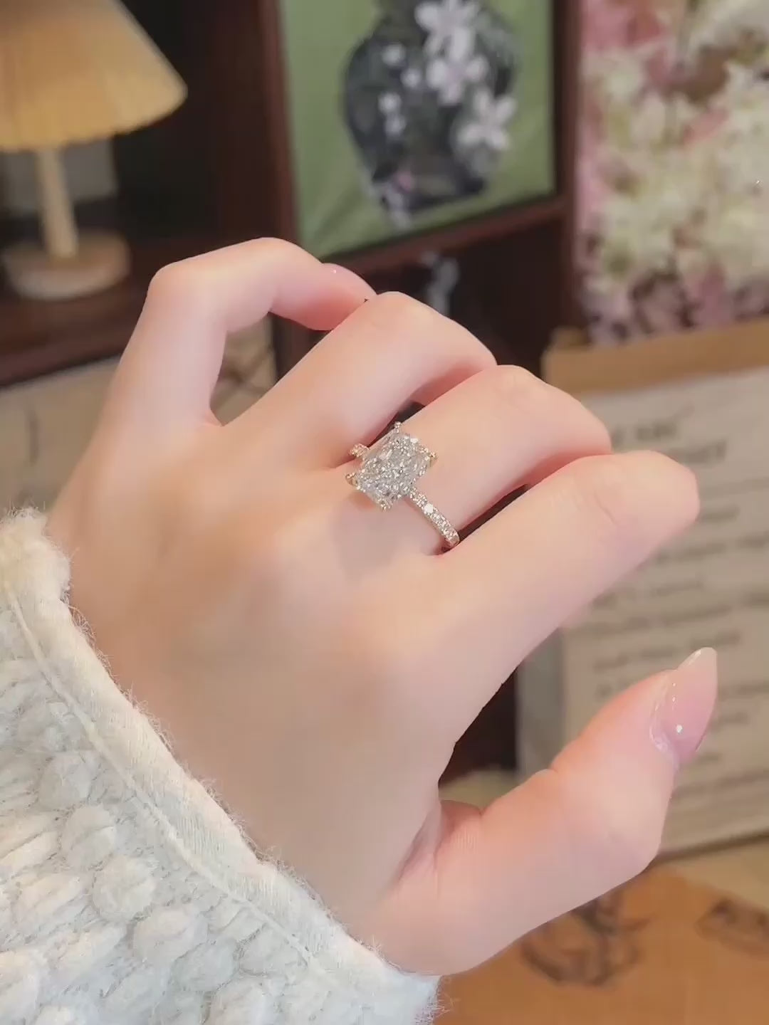 3.01 ct Classic Four-Prong Radiant-Cut Lab-Grown Diamond Ring in 18K Yellow Gold video