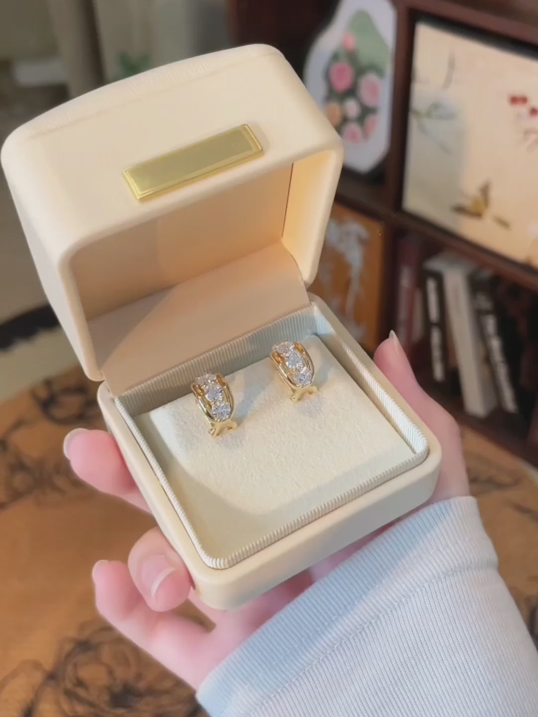 2.62 ctw Minimalist Oval-Cut Lab-Grown Diamond Earrings in 18K Yellow Gold