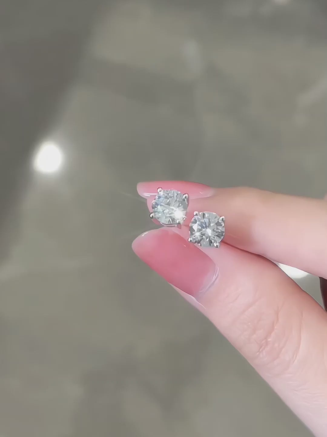 0.22 ctw Four-Prong Princess-Cut Lab-Grown Diamond Earrings in 18K White Gold