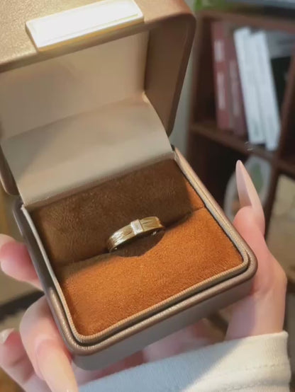 0.09 ct Emerald-Cut Lab-Grown Diamond Ring in 18K Yellow Gold – APYCR0008A-Y video