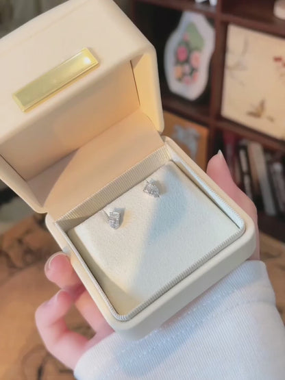 0.76 ctw Mixed-Cut Lab-Grown Diamond Earrings in 18K White Gold