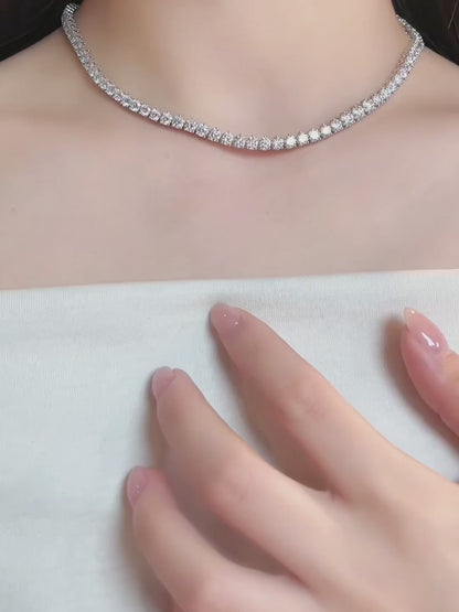 21.94 ctw Celestial Pear-Cut Lab-Grown Diamond Necklace in 18K White Gold – APYN0128-W video