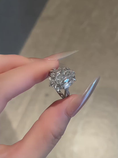 2.21 ct Statement Four-Prong Oval-Cut Lab-Grown Diamond Ring in PT950 Platinum – APYFR0115-PT video