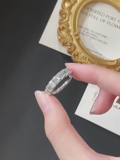 2.23 ctw Celestial Emerald-Cut Lab-Grown Diamond Band in PT950 Platinum video