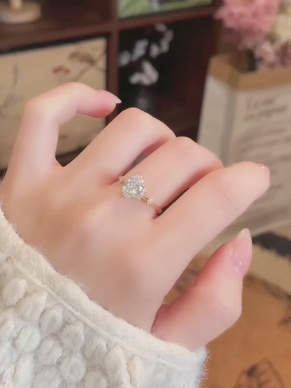 1.03 ct Celestial Oval-Cut Lab-Grown Diamond Ring in 18K Yellow Gold – APYFR0343-Y video