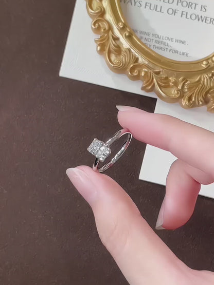 1.03 ct Celestial Four-Prong Princess-Cut Lab-Grown Diamond Ring in PT950 Platinum – APYFR0267-PT video