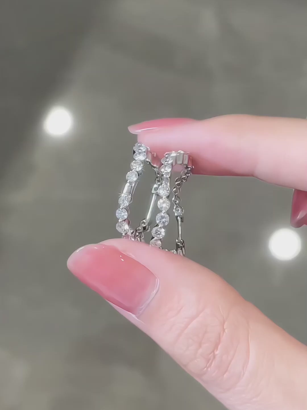 1.65 ctw Round-Cut Lab-Grown Diamond Earrings in 18K White Gold