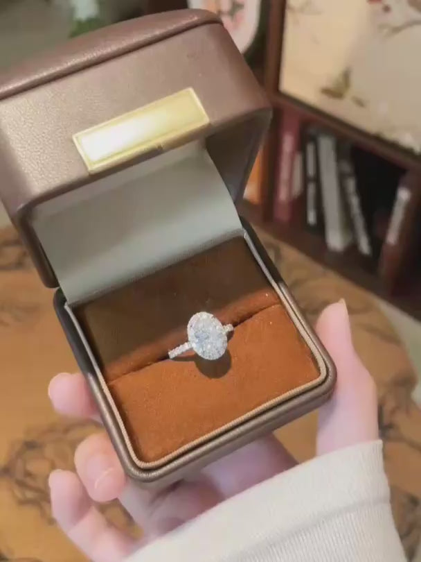 2.01 ct Statement Oval-Cut Lab-Grown Diamond Ring in 18K White Gold – APYFR0111-W video