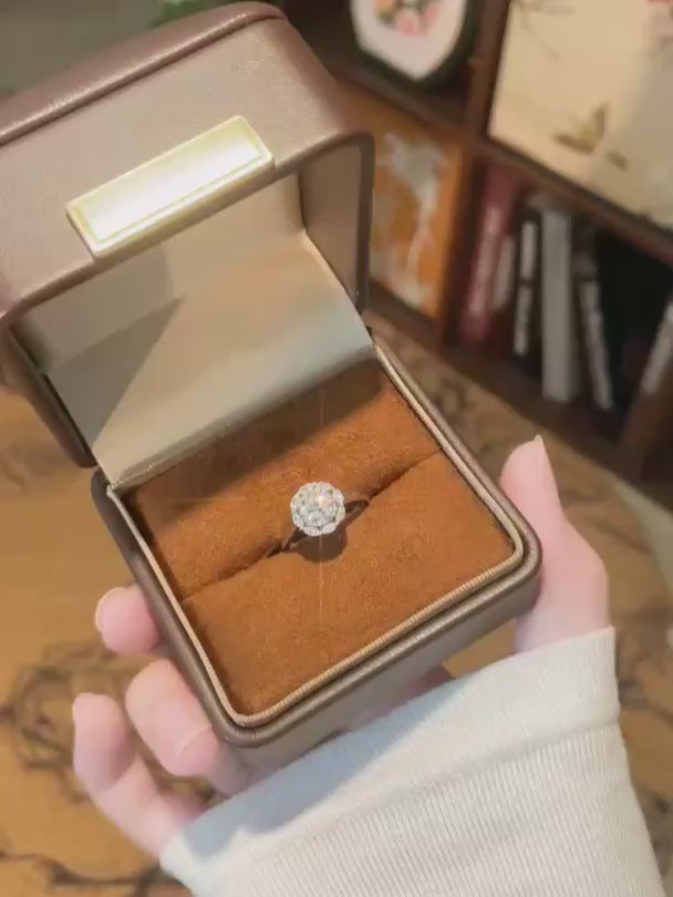 1 ct Celestial Round-Cut Lab-Grown Diamond Ring in 18K White Gold – APYFR0425-W video