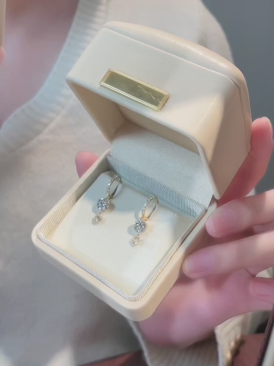 1.42 ctw Celestial Three-Prong Round-Cut Lab-Grown Diamond Earrings in 18K Yellow Gold