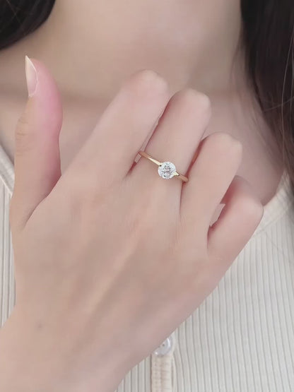 1.02 ct Celestial Round-Cut Lab-Grown Diamond Ring in 18K Yellow Gold – APYFR0364-Y video