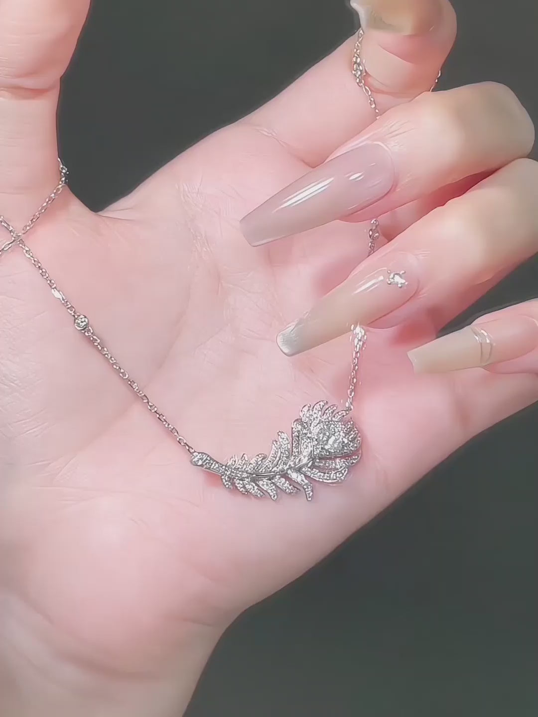 0.16 ct Statement Round-Cut Lab-Grown Diamond Necklace in PT950 Platinum video