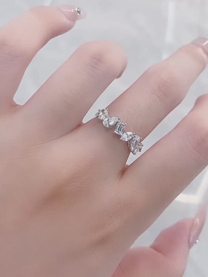 1.04 ctw Mixed-Cut Lab-Grown Diamond Band in PT950 Platinum – APYFR0020-PT video