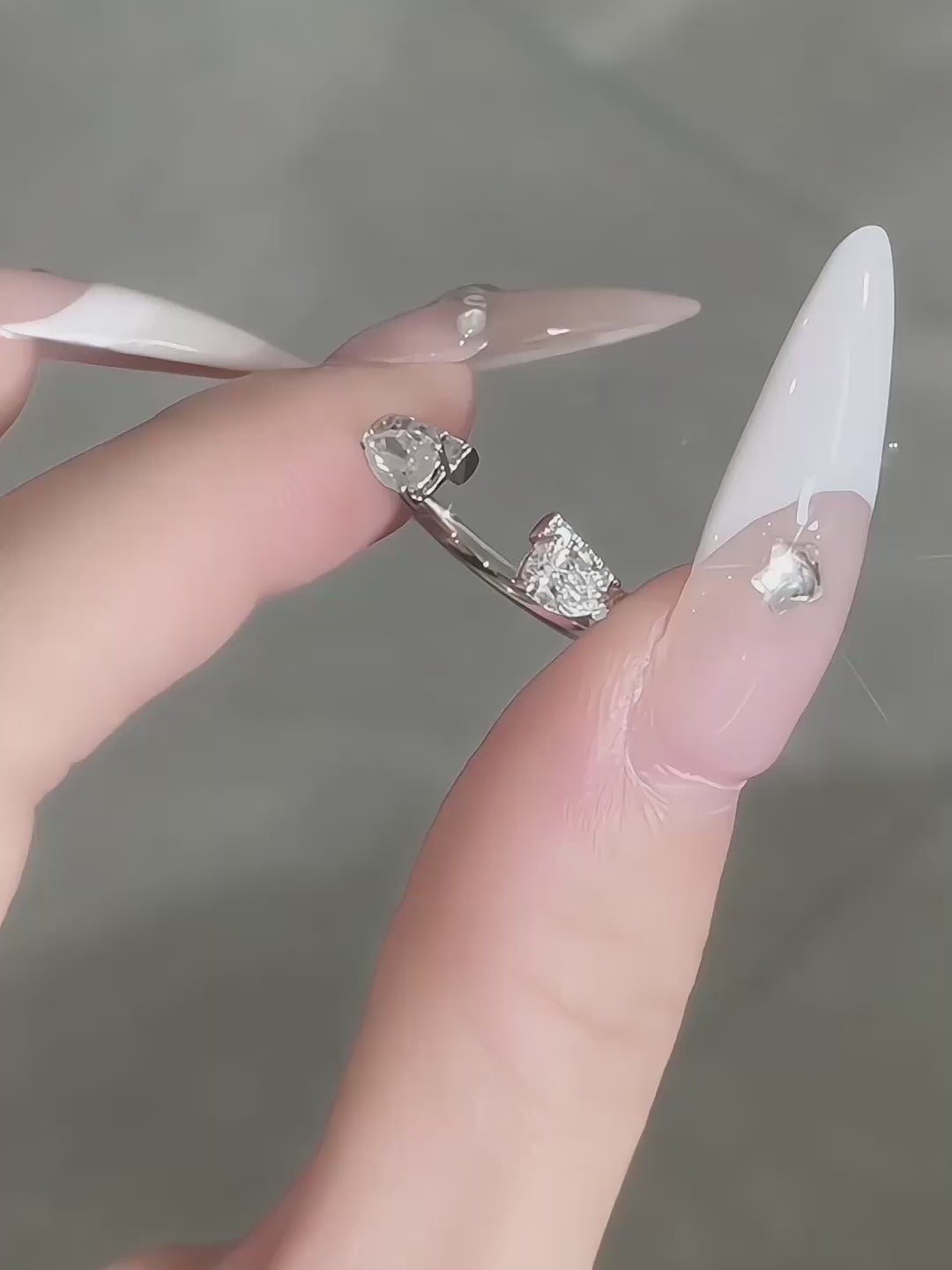 0.42 ctw Celestial Princess-Cut Lab-Grown Diamond Ring in 18K White Gold video
