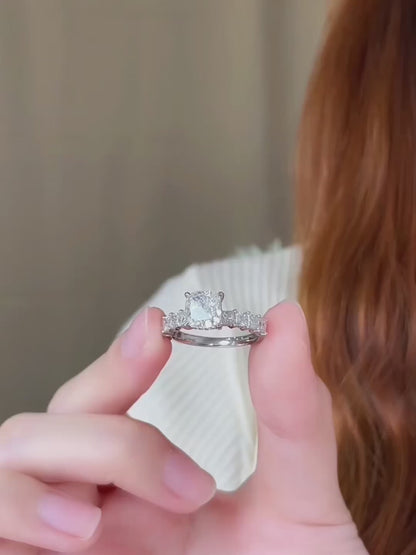 2.03 ct Celestial Four-Prong Princess-Cut Lab-Grown Diamond Ring in PT950 Platinum – APYFR0254-PT video