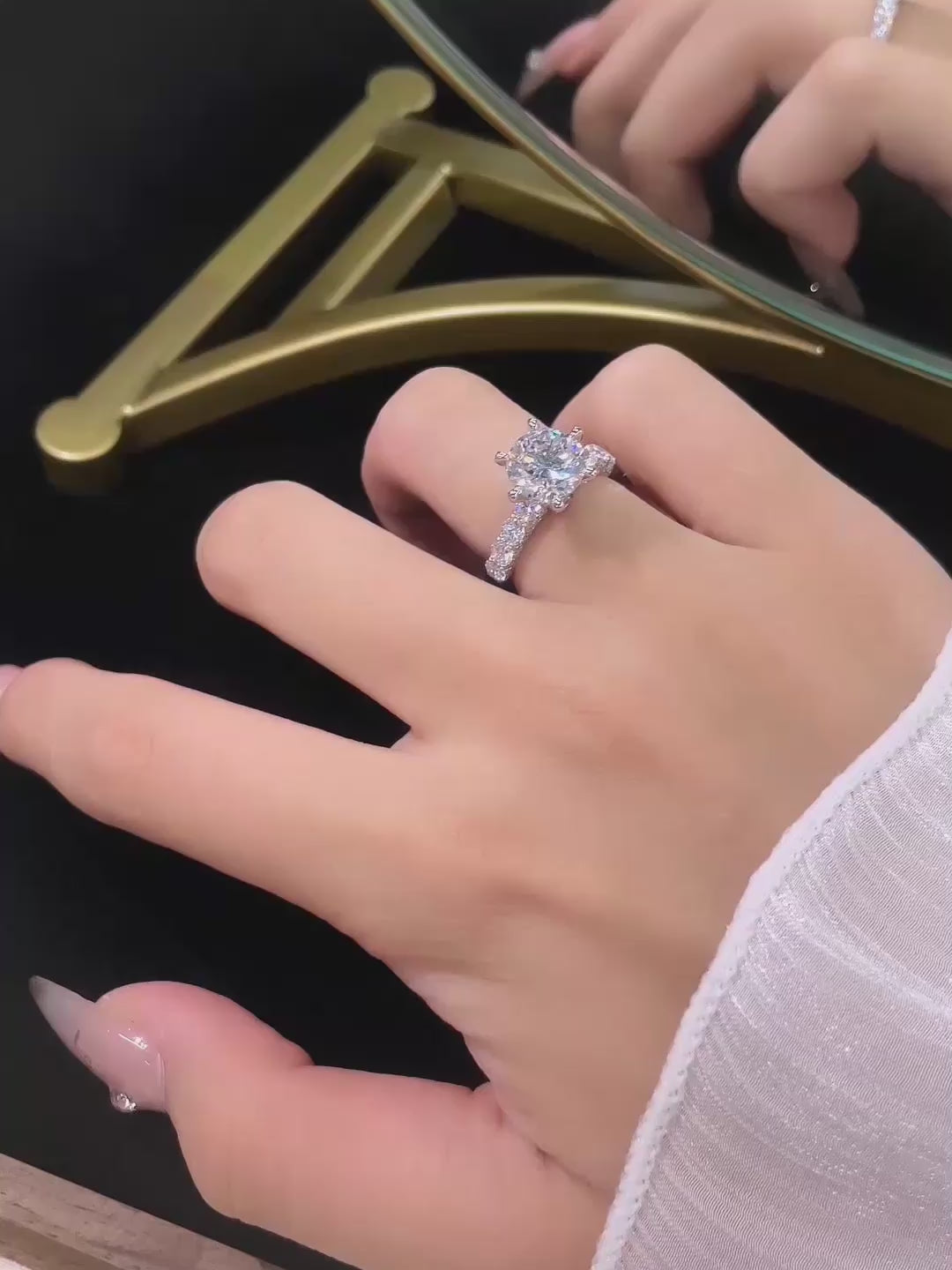 2.04 ct Celestial Six-Prong Round-Cut Lab-Grown Diamond Ring in PT950 Platinum – APYFR0110-PT video